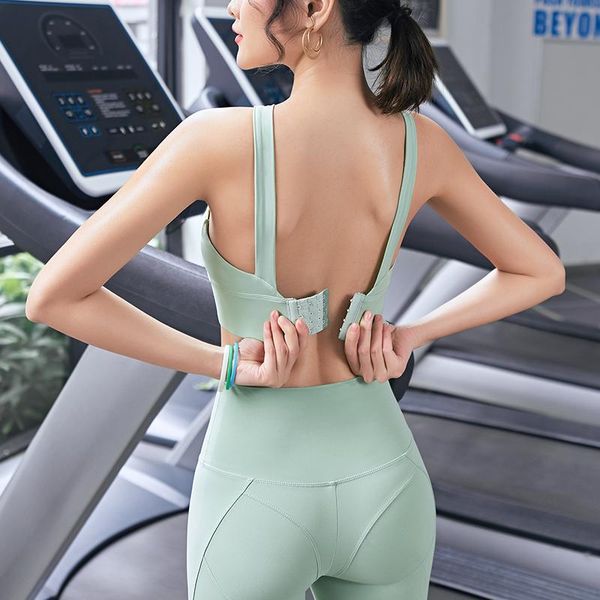 

sports underwear women gather stereotypes high support shockproof fitness bra running beauty back vest sleep gym clothing, White;black