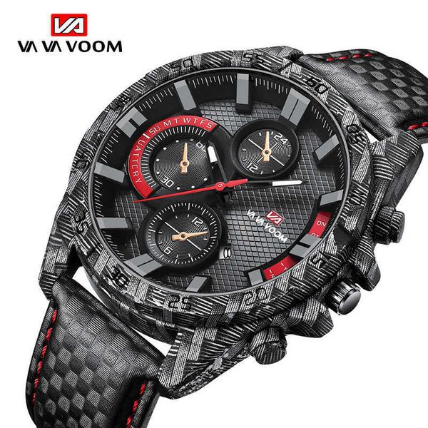 VA VOOM Orologio sportivo impermeabile da uomo al quarzo Orologi da polso da uomo luminoso, calendario Relogio Masculino G1022