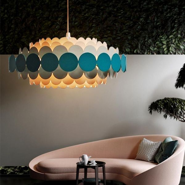 

pendant lamps modern wrought iron lights blue red black flower creative hanging lamp for bedroom dining living room art deco lighting