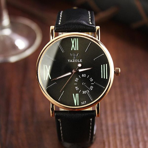 

wristwatches yazole men watch fashion quartz waterproof brand boutique promotional simple business relogio masculino male, Slivery;brown