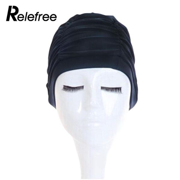 

universal women waterproof swimming swim cap bathing shower hat flexible caps