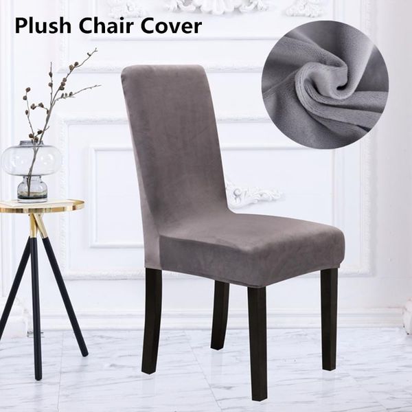 

chair covers thick plush cover stretch elastic seat for home dinning room restaurant weddings banquet folding el