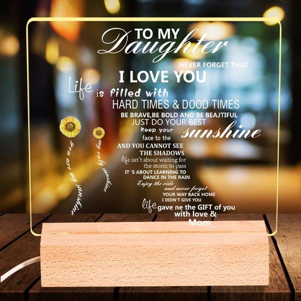 

frames led night light deskdecor usb charging wooden and acrylic home bedroom living room warm non-stabbed eye gift