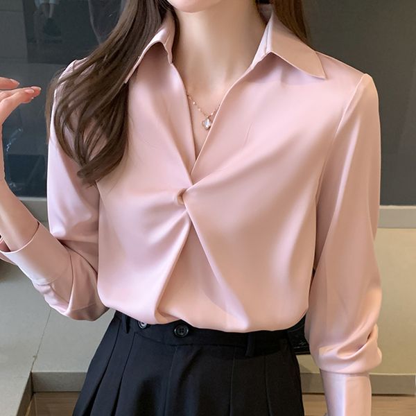 

design long sleeve blouse women blusas mujer de moda turn down collar office blouse women chiffon blouse shirt blusa e231, White