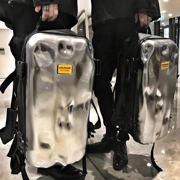 

backpack men's bump damage bag high-end design trend ins short-distance travel sports training fitness