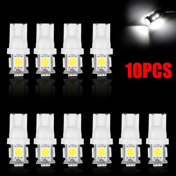 

10pcs super bright t10 w5w led car interior reading dome light marker lamp 168 194 auto wedge parking bulbs emergency lights