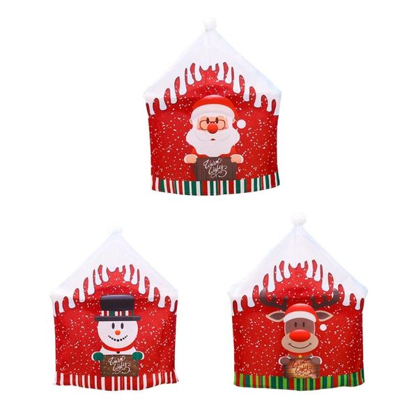 

chair covers christmas cover big hat home decoration cartoon old man snowman stool