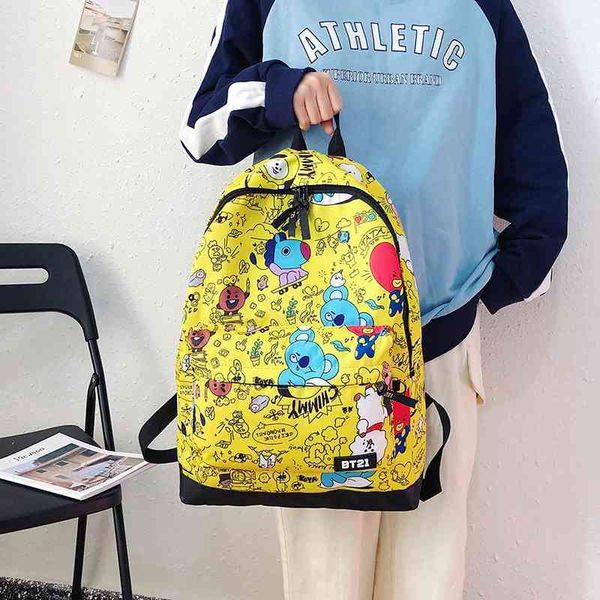 

korean literature and art campus students' large capacity backpack street schoolbag female bulletproof youth league same backpack
