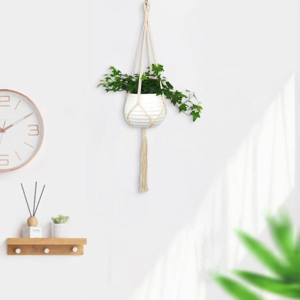 

38# europe plant hangers large-sized hanger basket handmade rope pots holder fine net flower pot lanyard planters