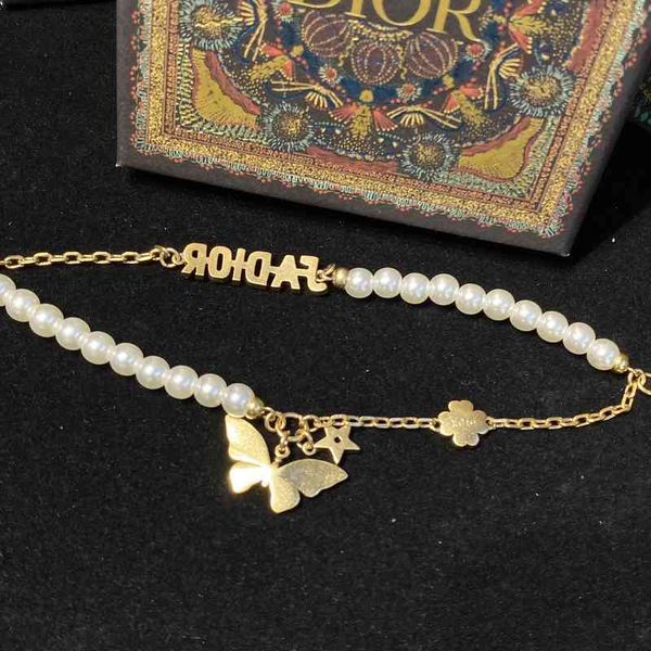 

bangle charm bracelets 21 products of d family pearl flash diamond letter butterfly necklace women's super immortal choker bracelet, Golden;silver