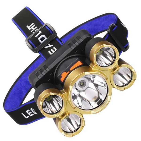 

headlamps drop 5led with + built-in 18650 battery usb rechargeable portable lantern headlamp outdoor camping headlight