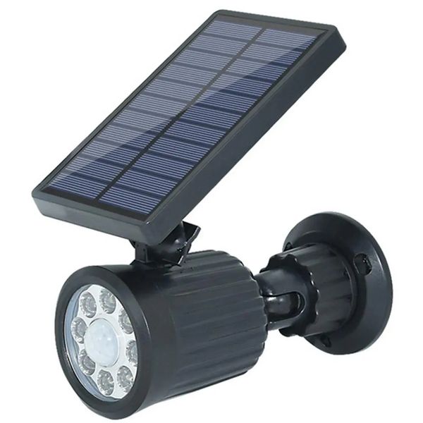 Potência solar 8 LED PIR Motion Sensor Spot Luz Ao Ar Livre Água À Prova D 'Água Lampa da Parede de Jardim
