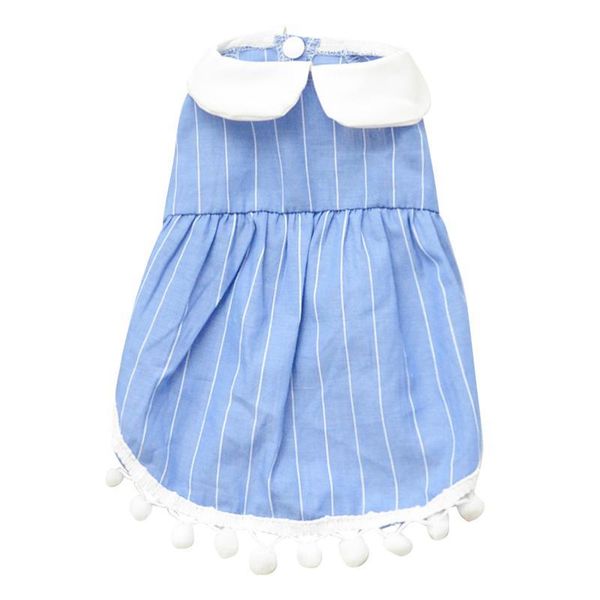 

dog apparel clothes comfortable pet dress shirt collar stripe skirt po props costume for teddy home cosplay
