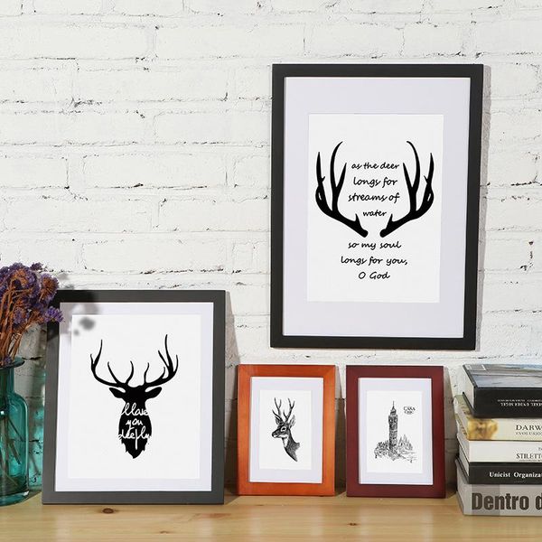 

nordic modern picture frame colorful wooden p frame simple natural solid wooden including wall-mounted hardware