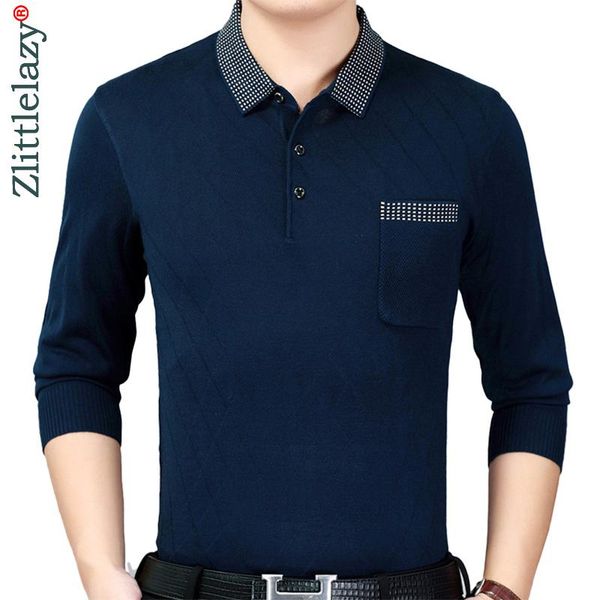 

men's polos 2021 brand casual pocket fitness long sleeve shirt men poloshirt jersey solid mens tee shirts dress fashions 93008, White;black