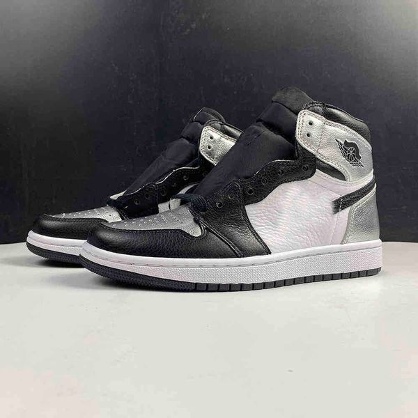

(boxed) men's jumpman 1 basketball shoes and women's silver gray black outdoor casual sportsopvk