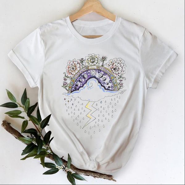 

t women shirt shirts spring summer cute 90s kawaii fashion clothes printing graphic tshirt lady print female tee, White