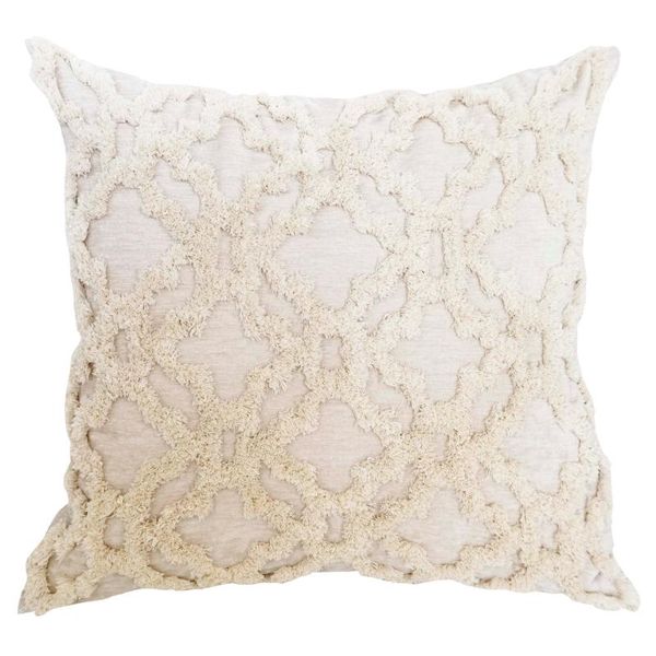 

cushion/decorative pillow moroccan style cushion cover 45x 45cm beige pillowcase diamond fringed square home decoration