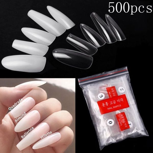 

false nails 500pcs/pack nail tips clear/natural c curve artificial half cover diy acrylic fake art salon manicure designs, Red;gold