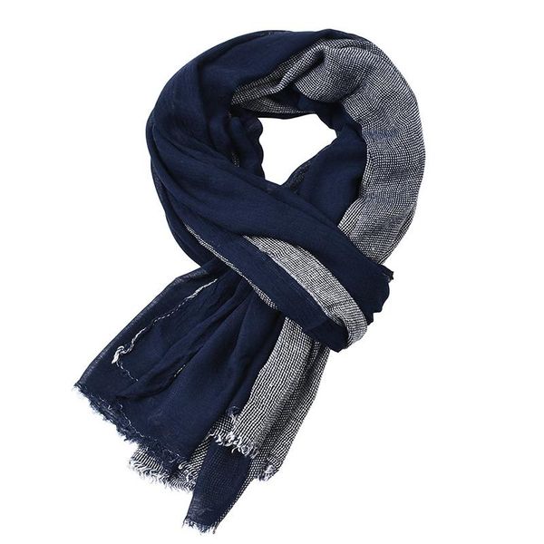 

scarves men's scarf winter autumn male casual 190*80cm fashion classic warm two color patchwork soft scarfs for tippet accessory, Blue;gray