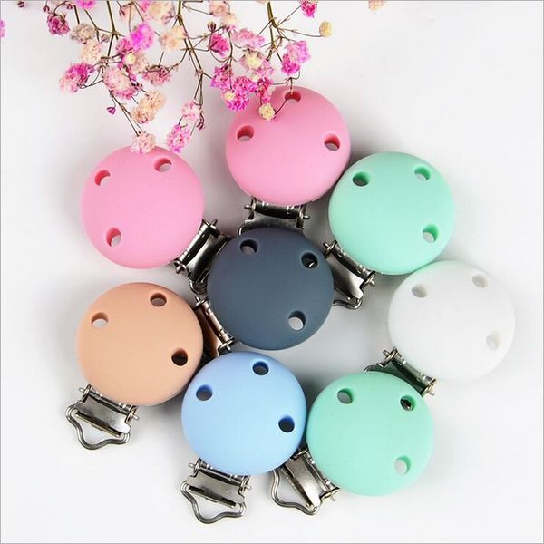 

pacifier holders&clips# 1pcs five-pointed star safety silicone baby clip teething chew toys pentagram round diy chain