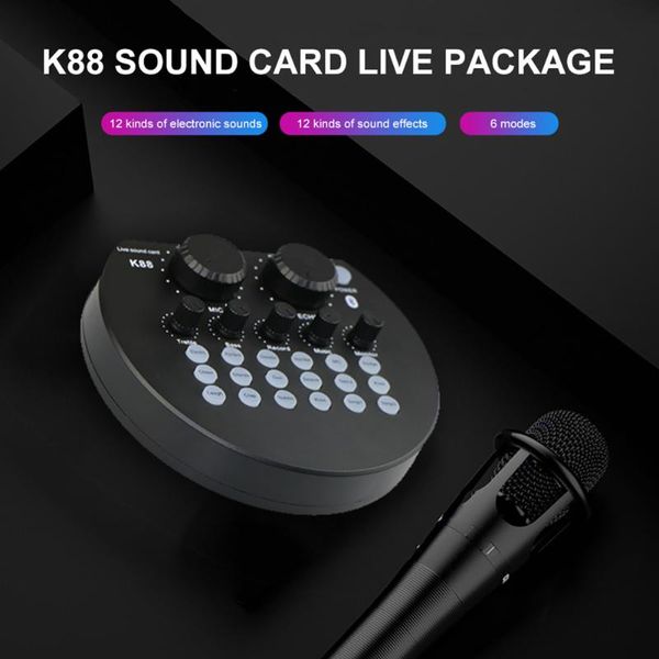 

sound cards microphone voice changer mobile phone computer music recording singing card for live streaming broadcast karaoke bluetooth
