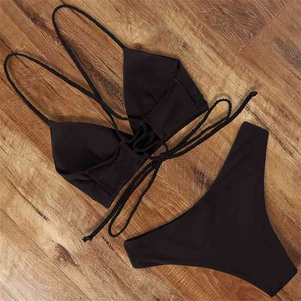 

tie dye bikini set swimwear women printing push up split swimsuit bandage brazilian biquinis feminino leopard bikini, White;black