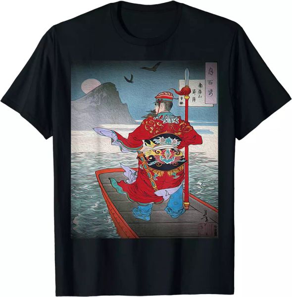 

mens aspect 3, rising moon, in oil paint t-shirt - size s to 5xl, White;black