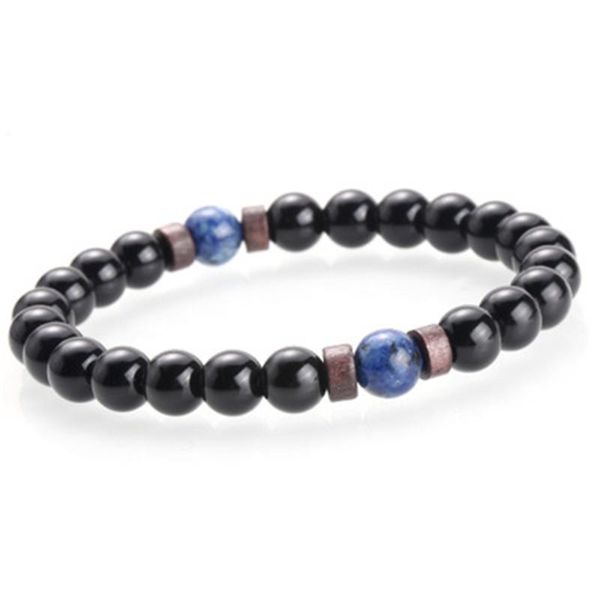 

beaded, strands personality natural beads bracelet simple hand jewelry, Black