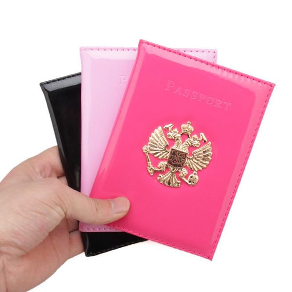 

card holders fashion russia passport covers holder multi-function solid color business men pu leather travel accessories id bank wallet, Brown;gray