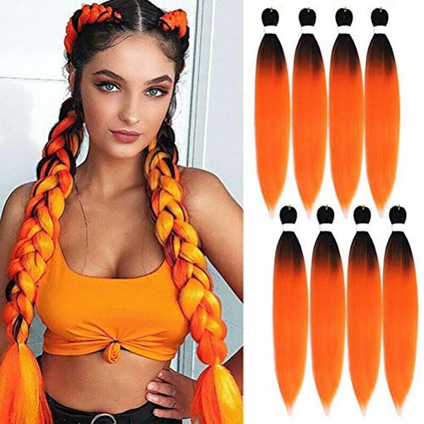 

pre stretched braiding hair 26inches 8bundles colorful easy braid synthetic fiber crochet twist braids yaki texture braidingfactory direct, Black