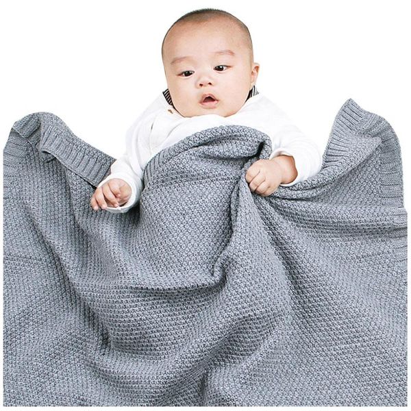

blankets & swaddling baby blanket knitted born wrap super soft toddler bedding quilt for bed sofa basket stroller l3