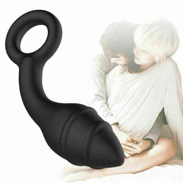 Nxy Anal Toys Plug Женцом Поставки Задний двор Выход Жемчужина Хризантема Открыть Секс Мужской Силиконовый Игрушечный Хвост 1203