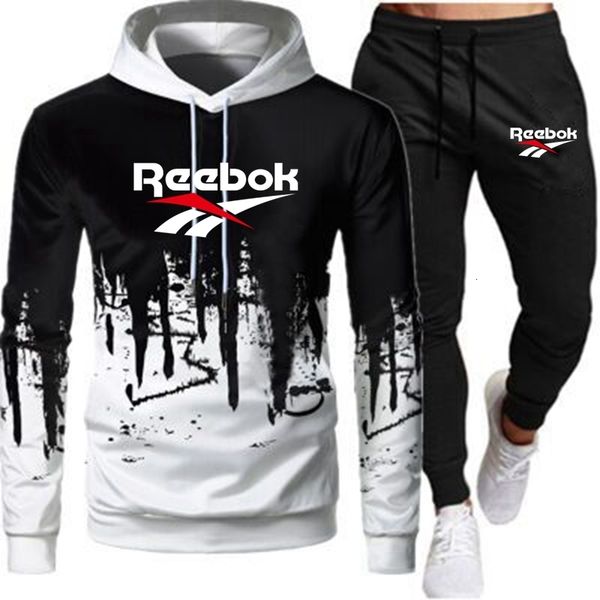 

2021 autumn and winter fashion men's hoodie + sweatpants suit cotton jogging casual s-3xl, Gray