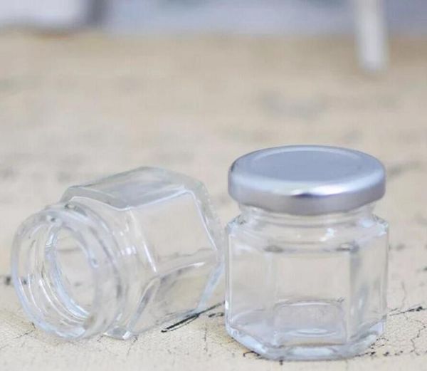 45 ml transparente Glasflaschen, Marmeladengläser oder Vorratstanks für Lebensmittel, versiegeltes Vorratstankglas für die Hochzeit