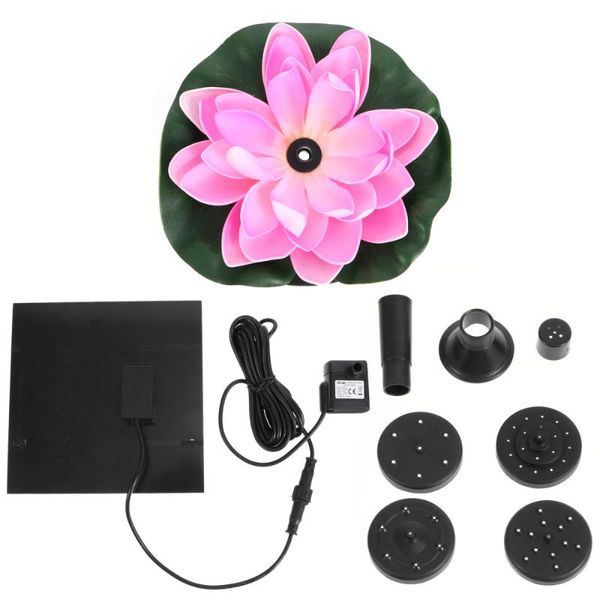 

garden decorations lotus shape water fountain ponds solar panel decoration