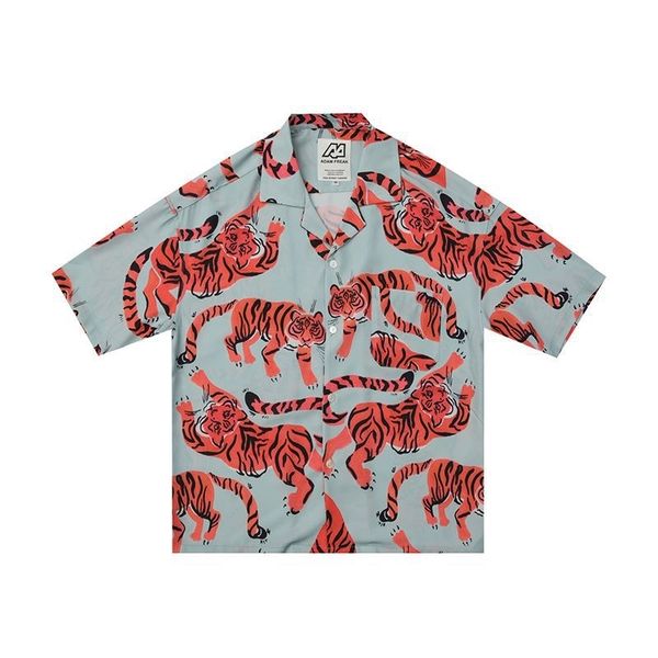 

beijie summer short sleeve men's 2021 new hawaiian holiday style cuba fashion brand shirt, White;black