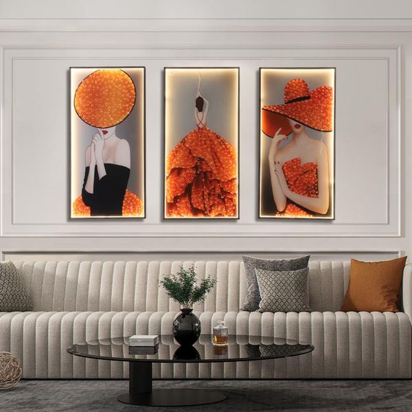 

wall lamps modern fashion three pieces suit sconces lighting led creative for home lamp