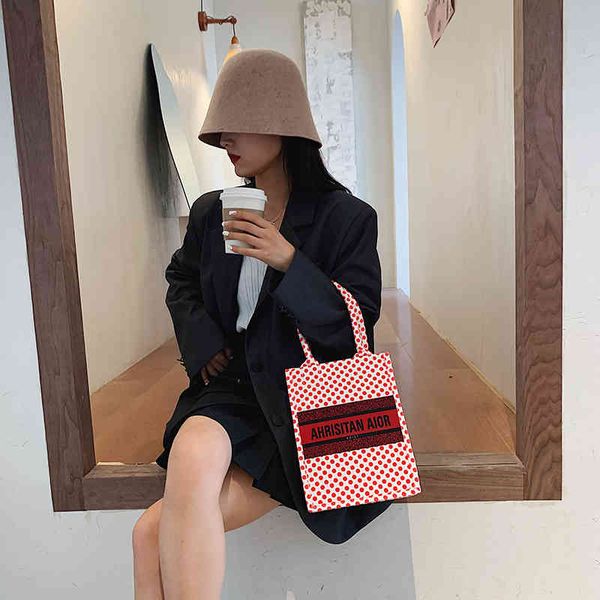 

commuting women's bag new fashion large capacity canvas tote shopping hand purse_outlet_okca