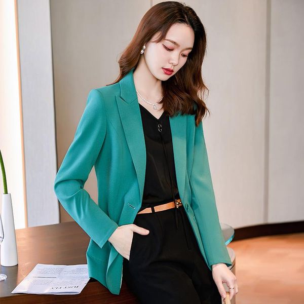 

women's suits & blazers jacket women fashion all-match pockets coat ol styles fall winter for business work blazer outwear oversize, White;black