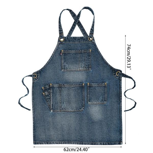 

chef apron adjustable barista with pockets kitchen cooking baking aprons