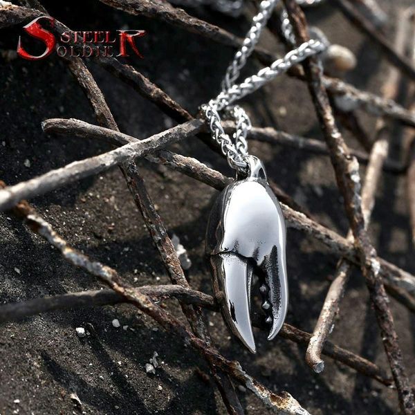 

pendant necklaces stainless steel lobster chain necklace men jewelry, Silver