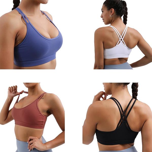 

yoga outfit 2022 women bra solid color sports wear outdoor exercise clothes shockproof fitness running underwear sportswear