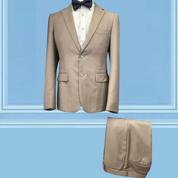

men's suits & blazers fashion 2 pcs set formal for wedding goom suit royal blue socail business jacket skinny bespoke party banquet mal, White;black