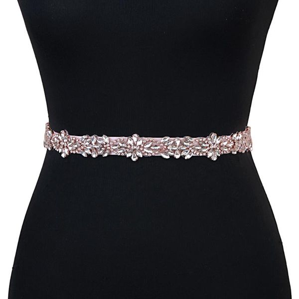 

wedding sashes trixy s429 stunning rose gold rhinestone belts embellished dress belt sash bridal bridesmaid, White
