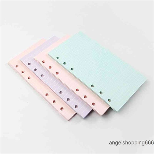 

40 sheets 5 colors a6 oose eaf product solid color notebook refill spiral binder inside page planner inner filler papers school 1