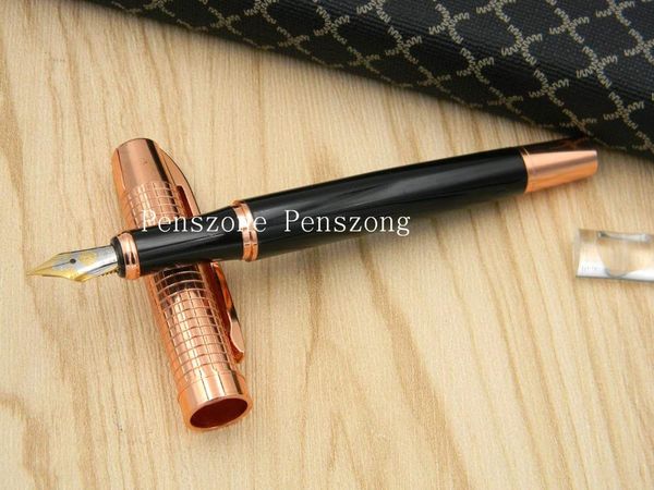 

fountain pens black metal gift corn kernels rose golden medium nib pen