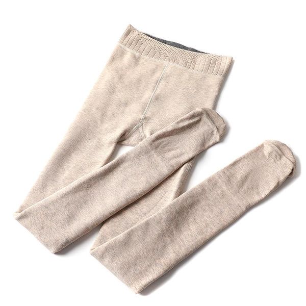 

running pants legs fake translucent warm fleece pantyhose women soft leggings lined hip lift asd88, Black;blue