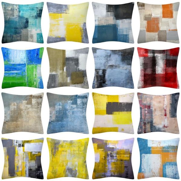 

pillow case amazon selling home decoration modern minimalist abstract office sofa back cushion zuo dian tao