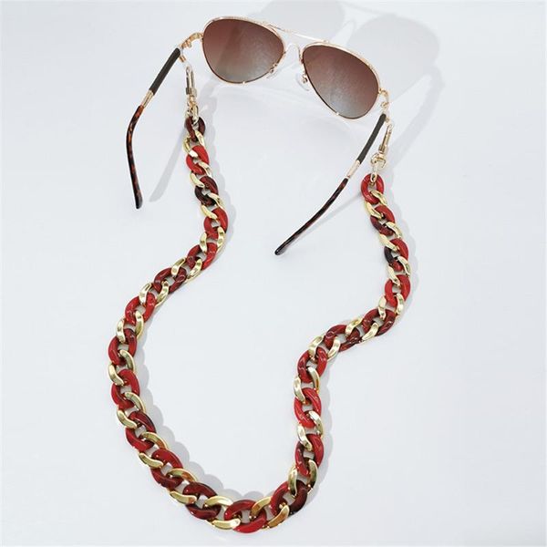 

sunglasses frames colorful resin link chain eyeglasses hanger neckalce reading glasses strap cord holder face mask neck head bag band, Silver
